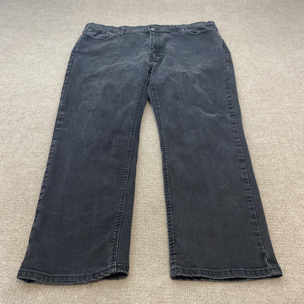 Levis 541 Jeans Mens 42x29 Black Wash Athletic Taper Stretch Denim Pants
